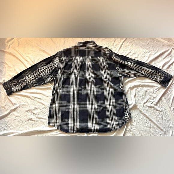 Knights of Round Table Men's Dark Gray and White Plaid Shirt Size 3XL - Picture 9 of 10